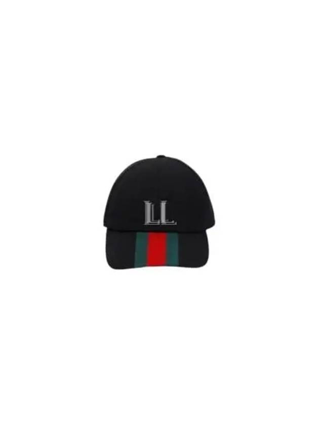 Luxury Gucci Trending 2025 Web Canvas Base Ball Cap Black