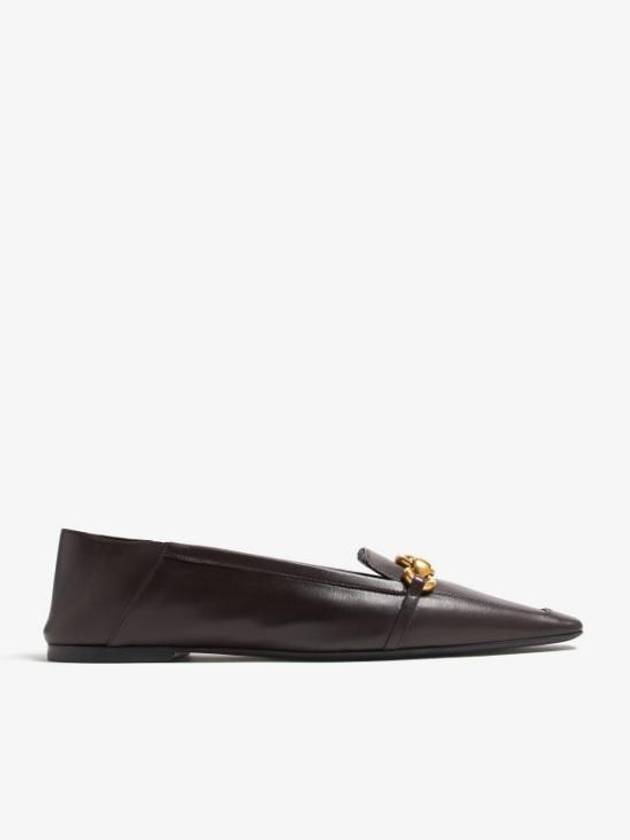Luxury Saint Laurent Chris Leather Loafer Brown
