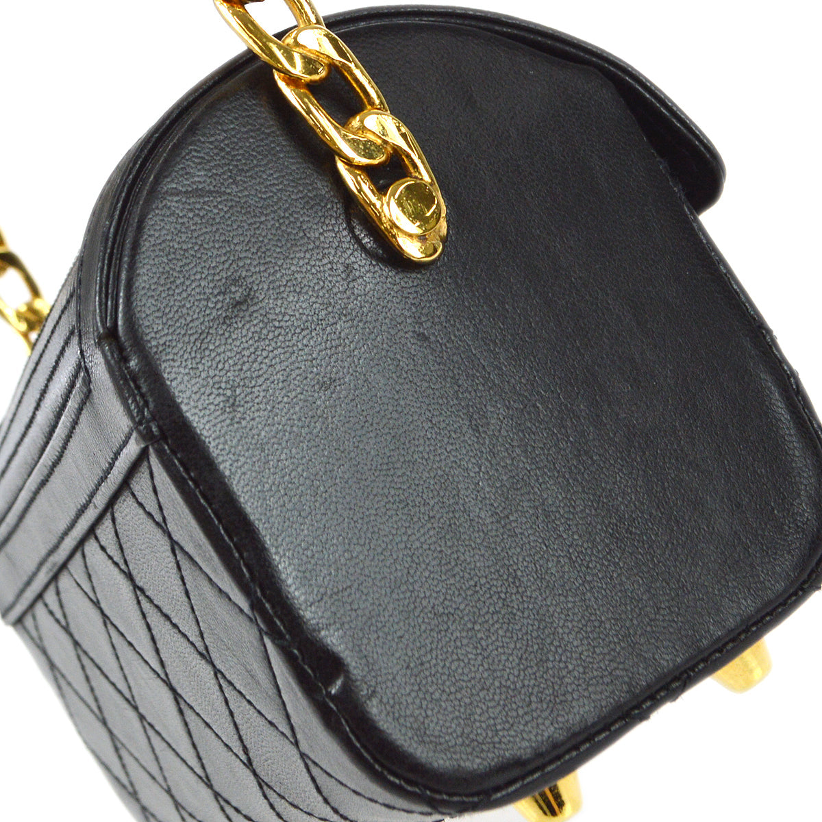 Luxury Chanel 1986-1988 Chain Top Handle Bag Lambskin