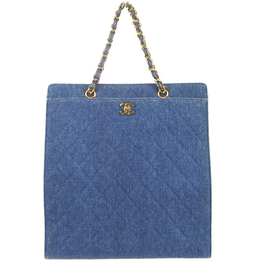 Luxury Chanel 1997-1999 Chain Tote Denim