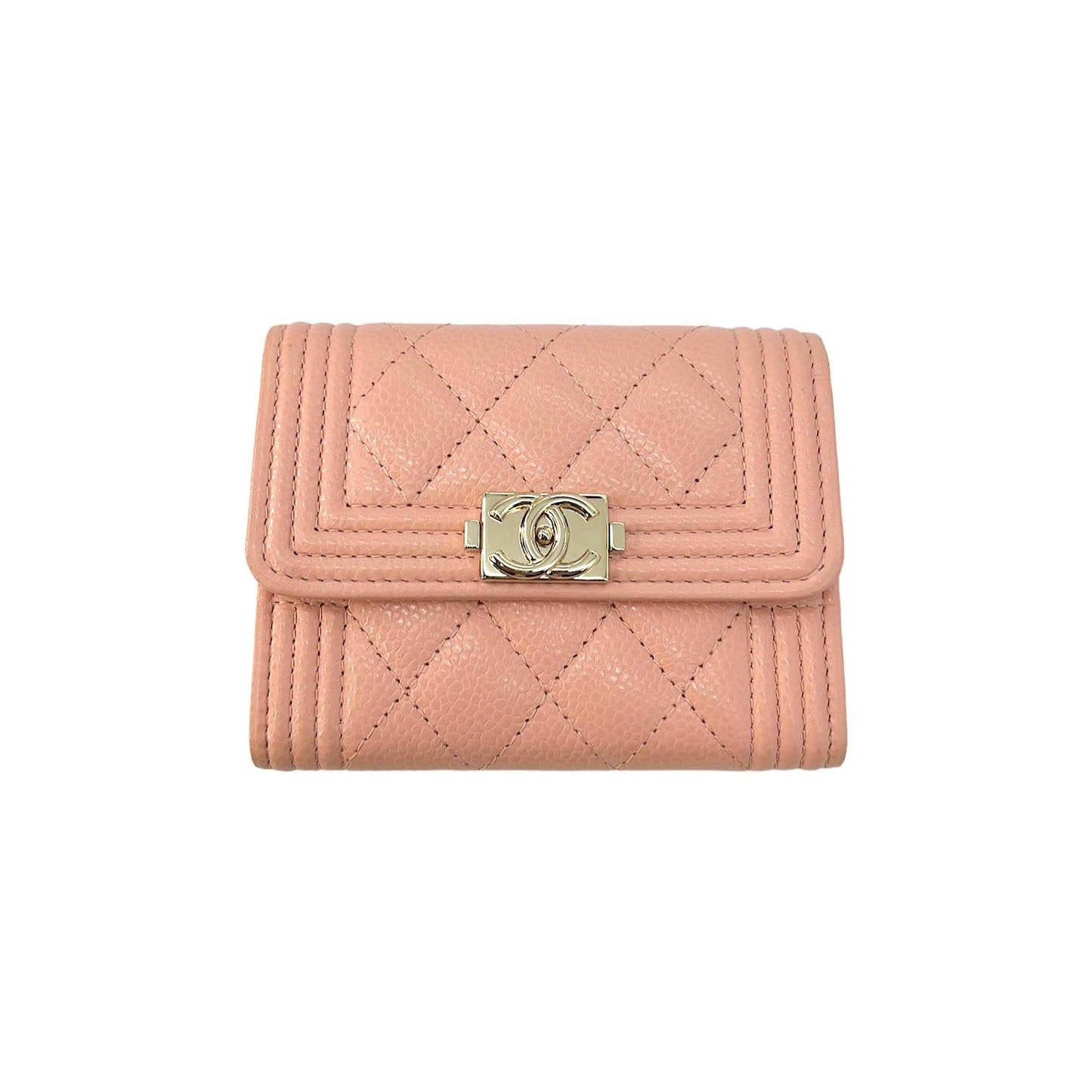 Luxury Chanel bag Boy Trifold Flap Compact Wallet