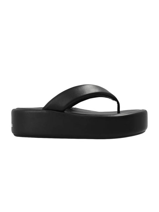 Luxury Balenciaga Women's Rise Thong Flip Flops Black
