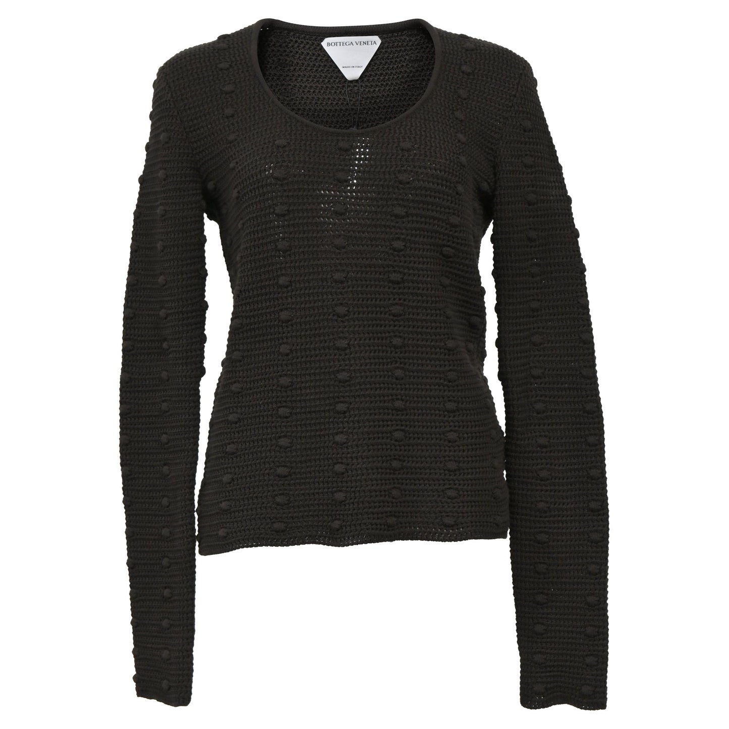 Luxury Bottega Veneta Knitted Jumper in Green Cotton