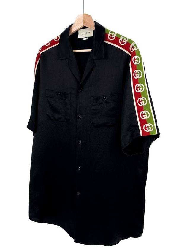 Luxury Gucci Trending 2025 48 Luxury Gucci Trending 2025 Men s Oversized Side Logo Acetate Short Sleeve Shirt