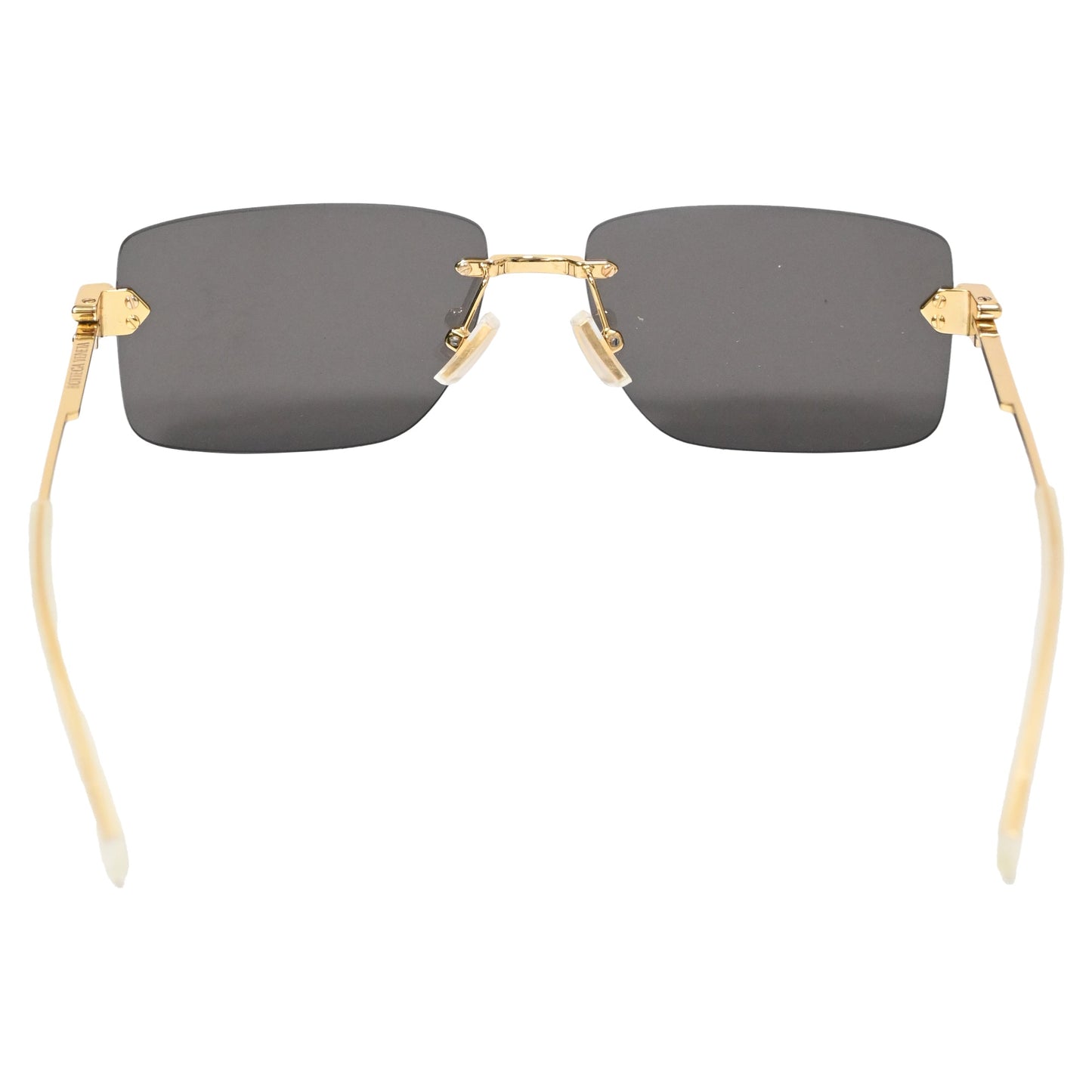 Luxury Bottega Veneta Frameless Sunglasses in Gold Metal