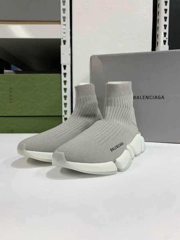 Luxury Balenciaga Speedrunner high top sneakers gray