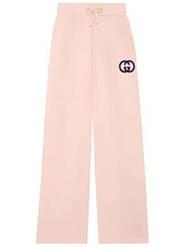 Luxury Gucci Trending 2025 Cotton Jersey Track Pans Soft Pink