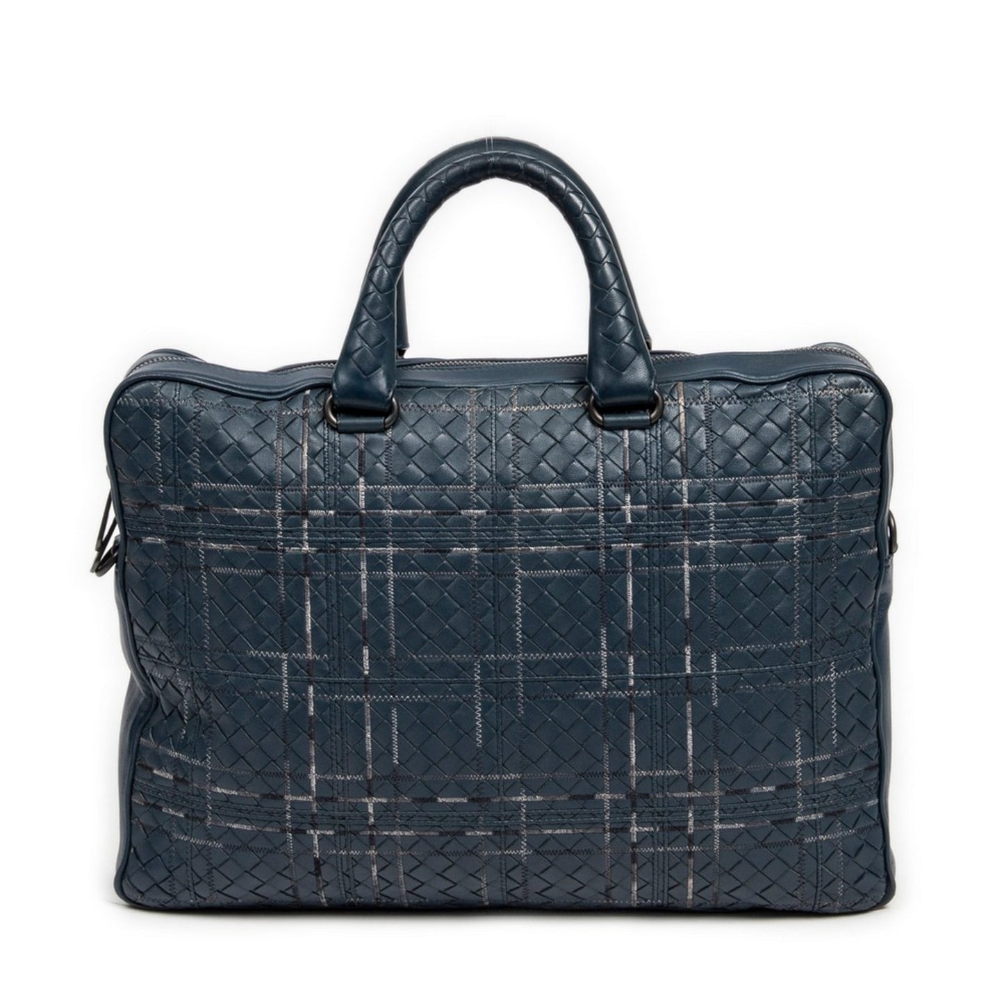 Luxury Bottega Veneta Atlas Intrecciato Leather Briefcase