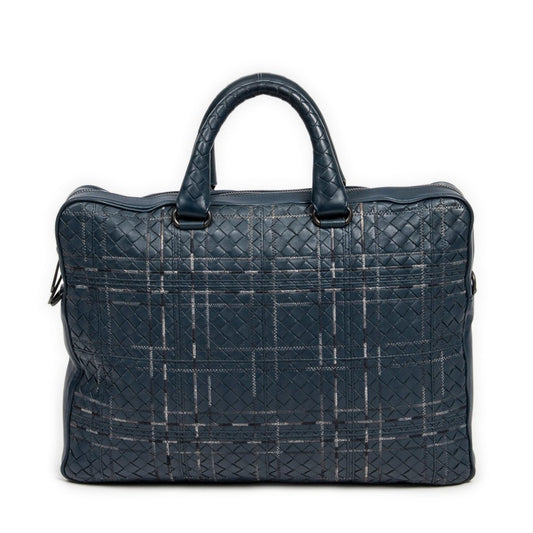 Luxury Bottega Veneta Atlas Intrecciato Leather Briefcase