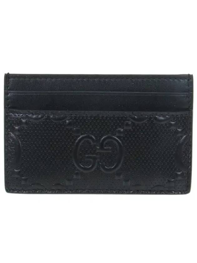 Luxury Gucci Trending 2025 GG Embossed Two-Stage Card Wallet Black