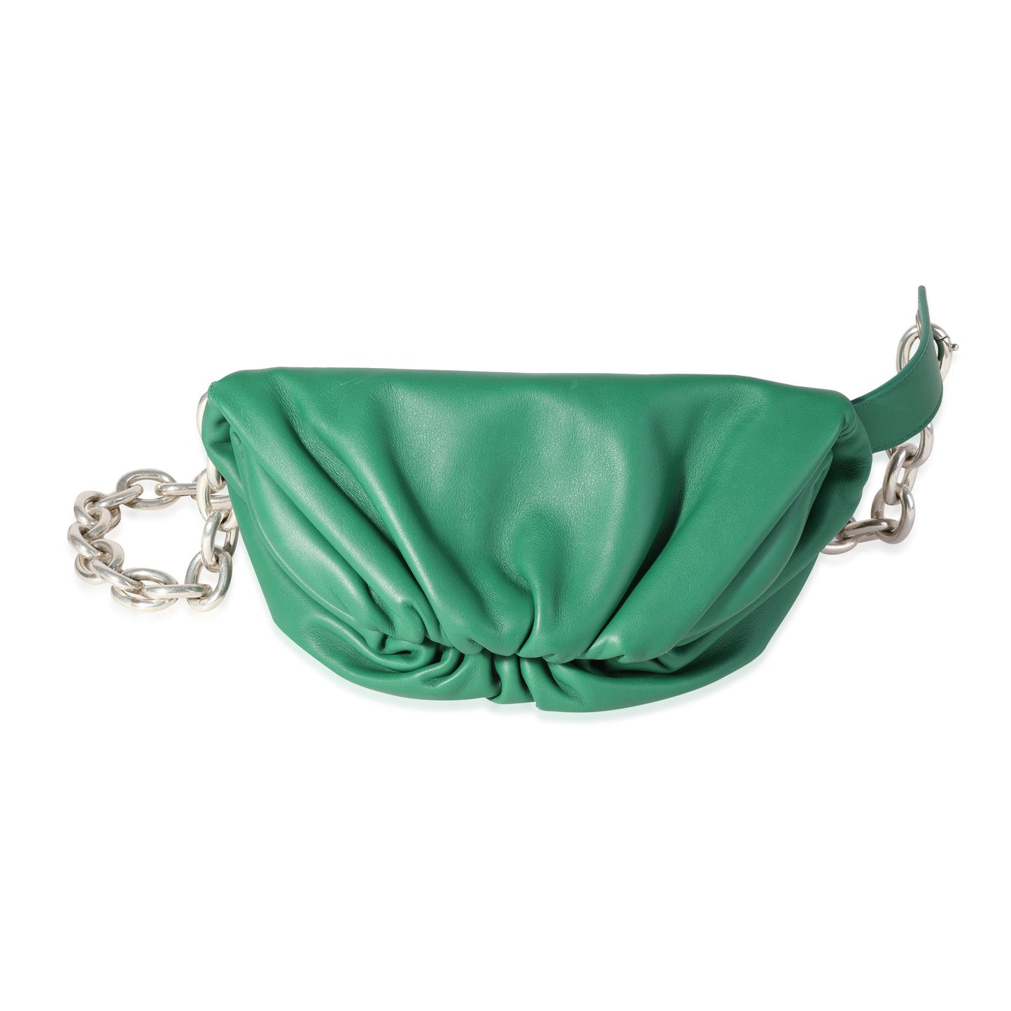 Luxury Bottega Veneta Green Nappa Belt Chain Pouch