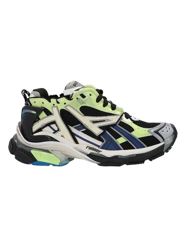 Luxury Balenciaga Runner Low Top Sneakers Green Black Blue