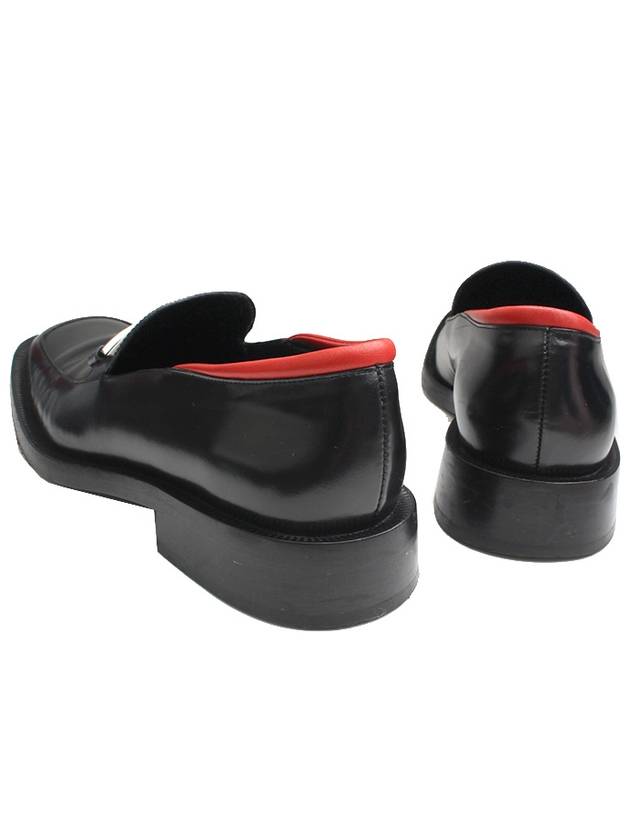 Luxury Gucci Trending 2025 Red trim black loafers 36 half C