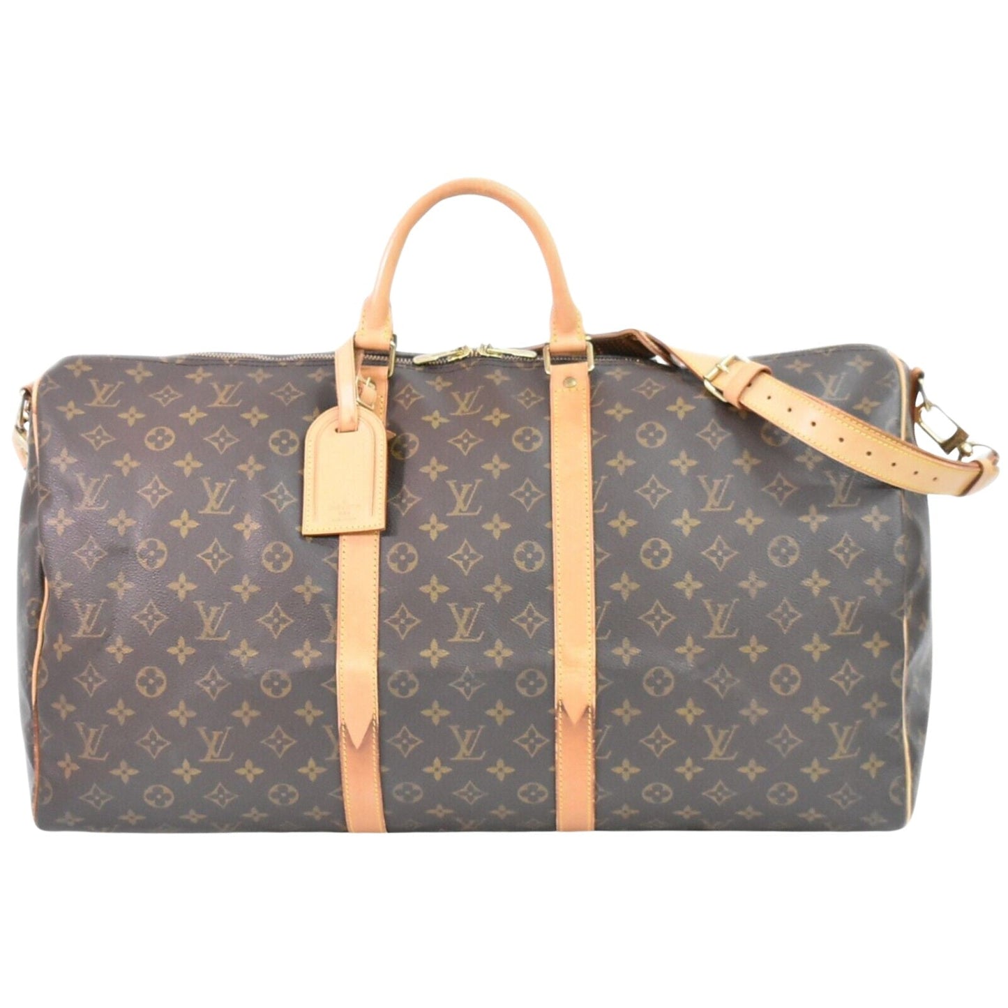 Louis Vuitton Keepall Bandouliere 55  Canvas Travel Bag ()