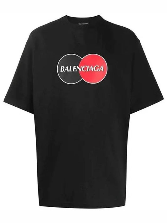 Luxury Balenciaga Uniform Logo Short Sleeve T-Shirt Black