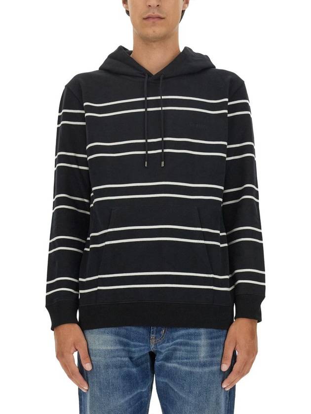 Luxury Saint Laurent Stripe Hoodie Black