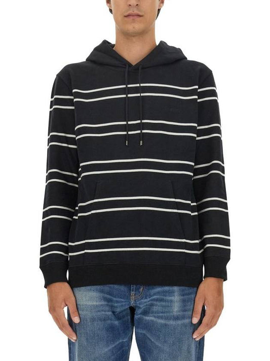 Luxury Saint Laurent Stripe Hoodie Black