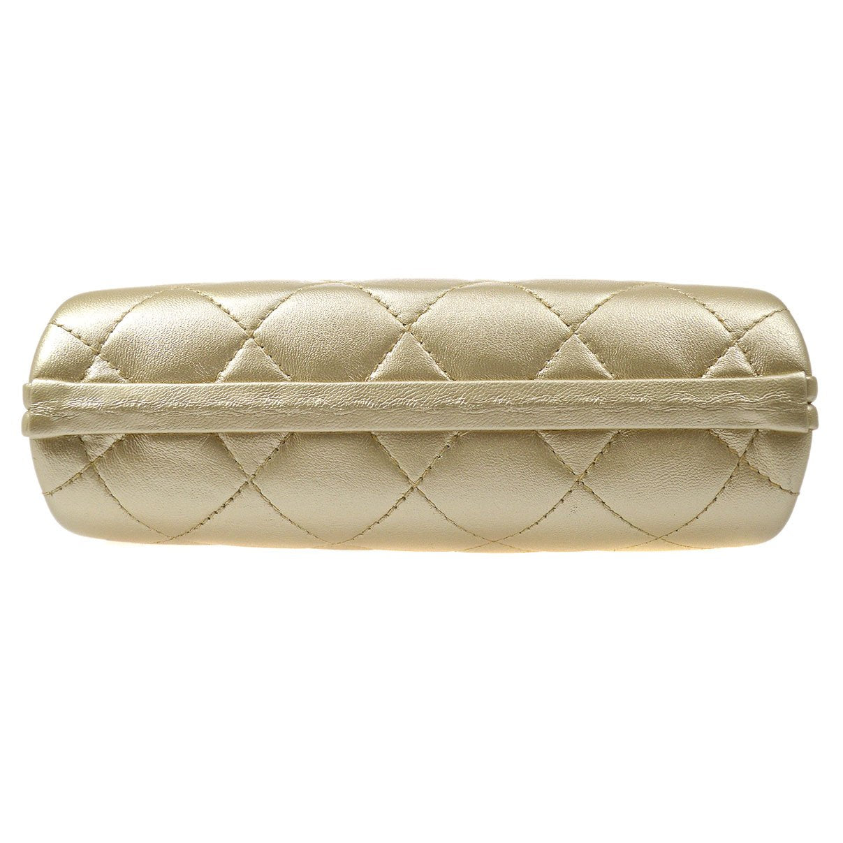 Luxury Chanel 1996-1997 Gold Lambskin Kisslock Handbag