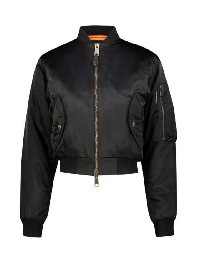 Luxury Balenciaga Shrunk Bomber Jacket Black
