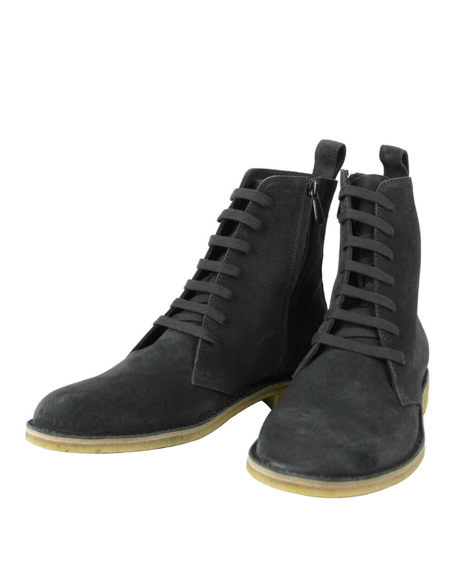 Luxury Bottega Veneta Men's Suede Side Zipper Lace Up Boot