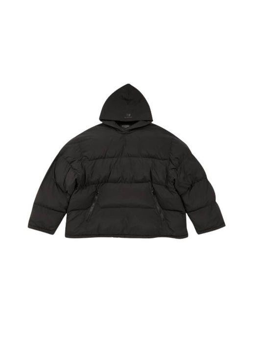 Luxury Balenciaga Sporty B Hooded Padding Black