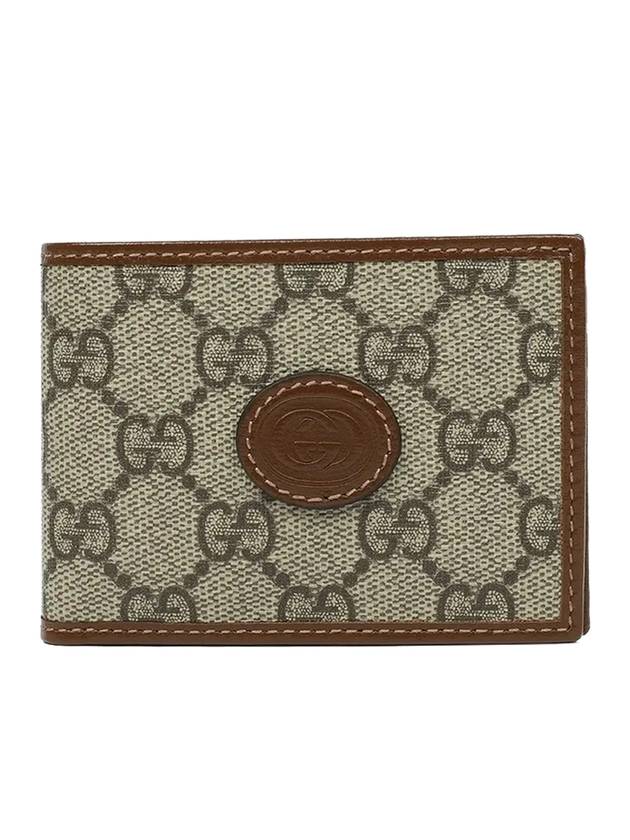 Luxury Gucci Trending 2025 Interlocking G Mini Half Wallet Beige