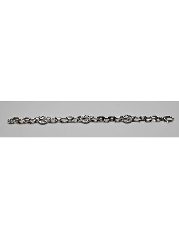 Luxury Gucci Trending 2025 Interlocking detail silver bracelet