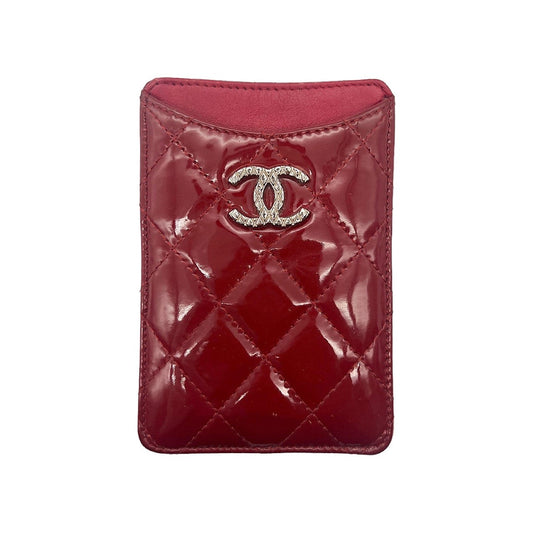 Luxury Chanel bag Red Patent Leather Card Holder