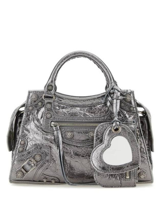 Luxury Balenciaga Neo Cagole XS Shoulder Bag Silver