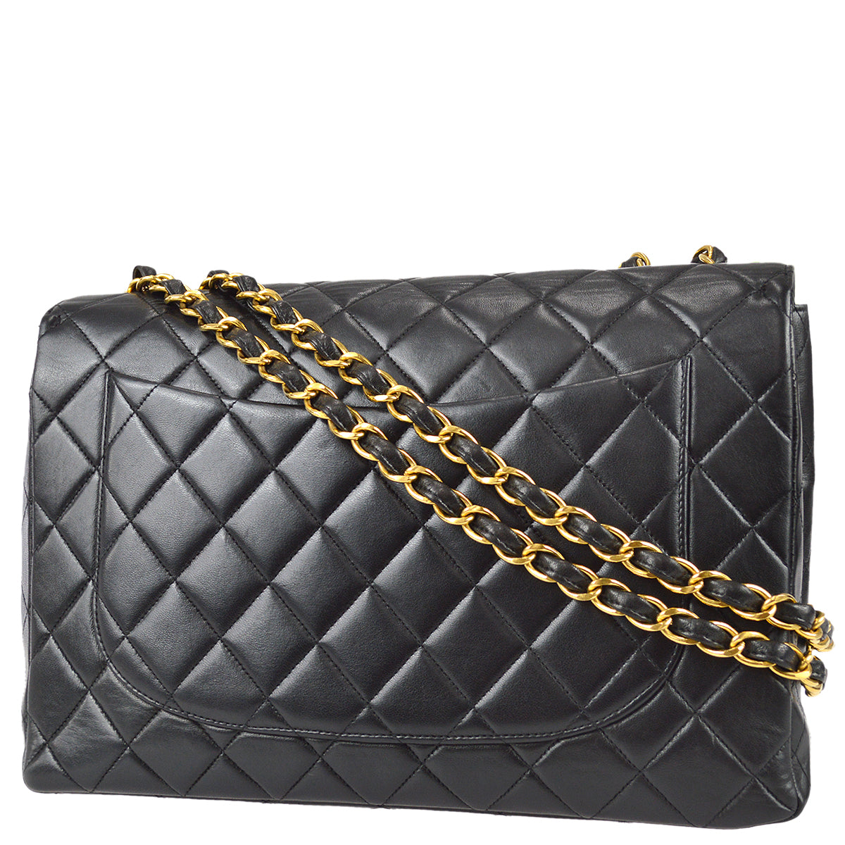 Luxury Chanel 1996-1997 Lambskin Jumbo Classic Flap Bag