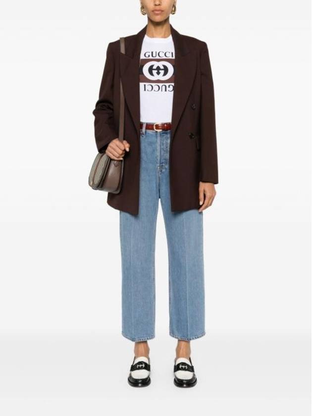 Luxury Gucci Trending 2025 Low Waist Cropped Jean Blue