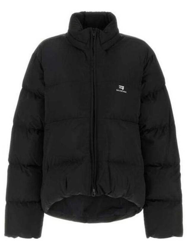 Luxury Balenciaga Sporty B Logo Point Down Padding Black