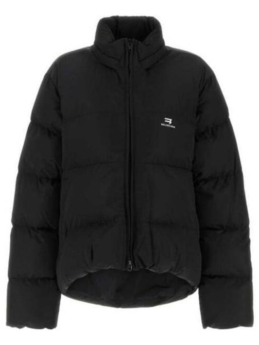 Luxury Balenciaga Sporty B Logo Point Down Padding Black