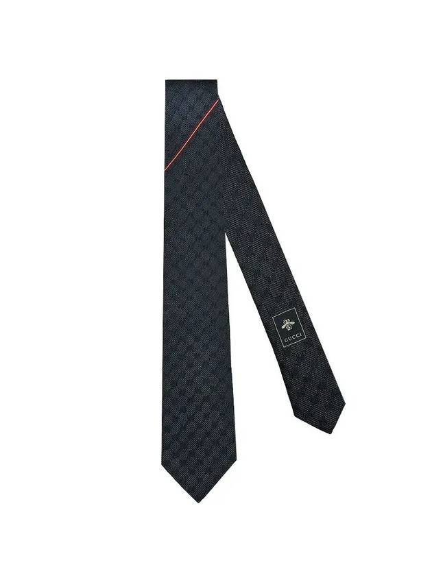 Luxury Gucci Trending 2025 Monogram GG Logo Silk Tie Dark Grey