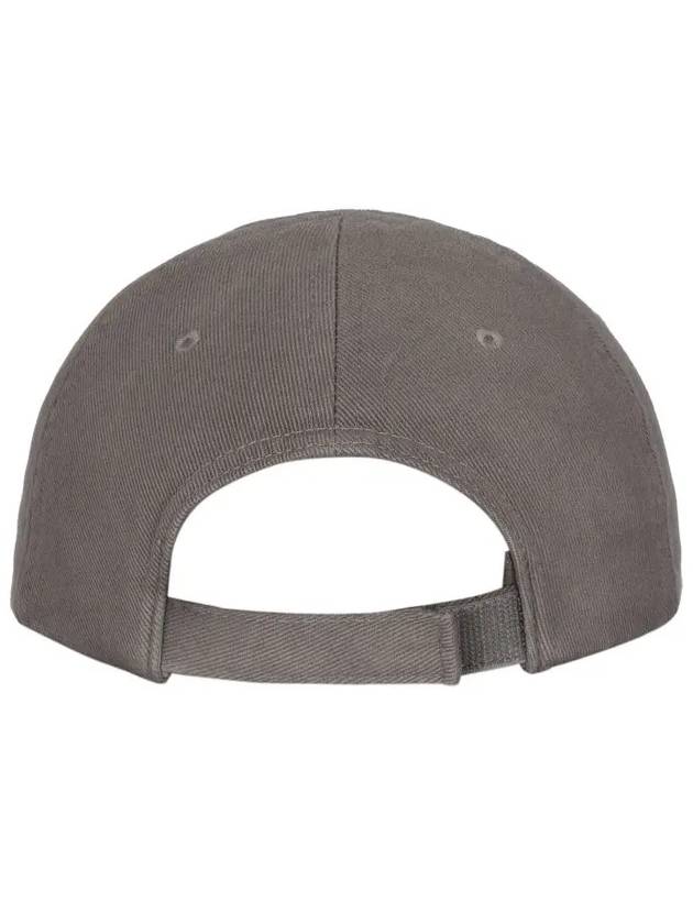 Luxury Balenciaga Wave Logo Cotton Drill Ball Cap Smokey Grey