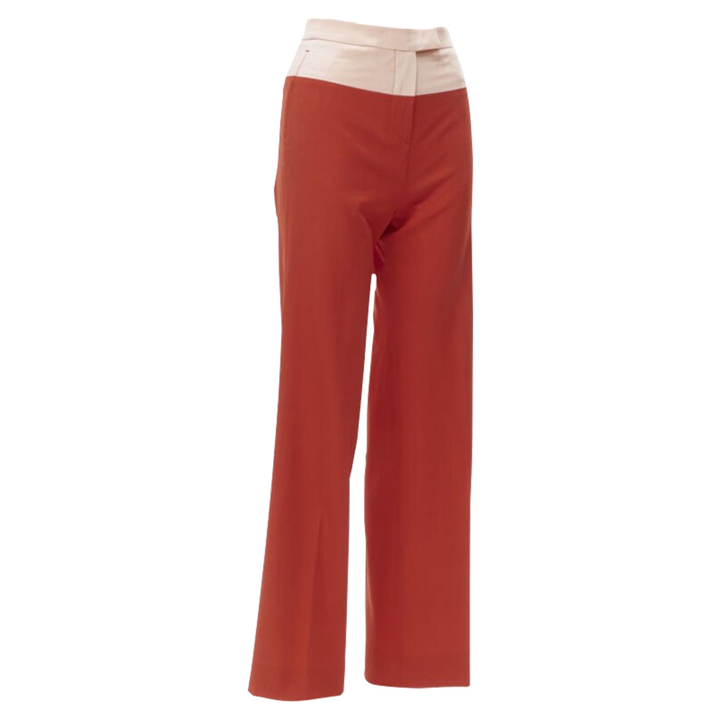 Luxury Bottega Veneta wool colorblocked wide leg pants