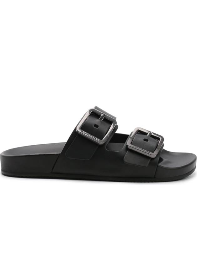 Luxury Balenciaga Mallorca Strap Slippers Black