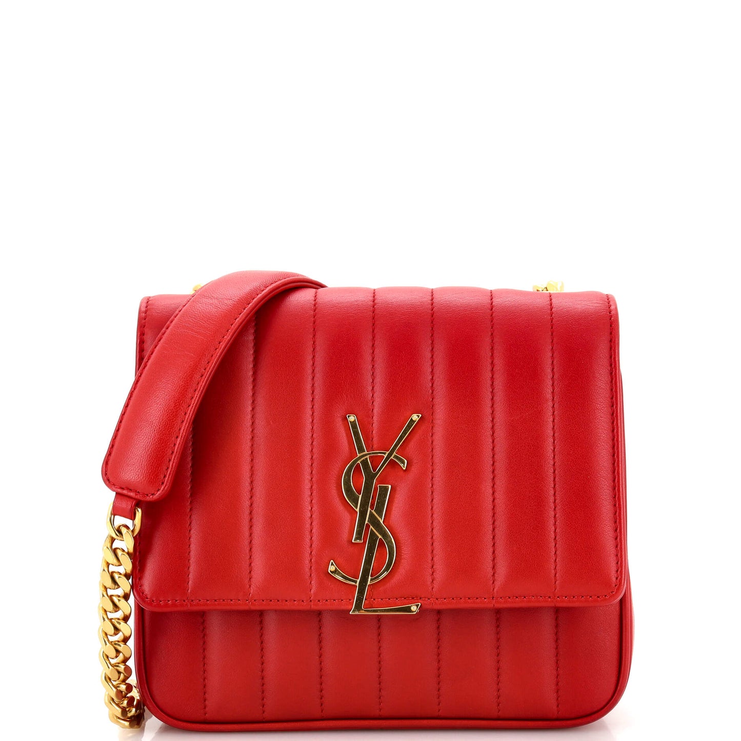 Luxury Saint Laurent Vicky Crossbody Bag Vertical Quilted Leather Medium