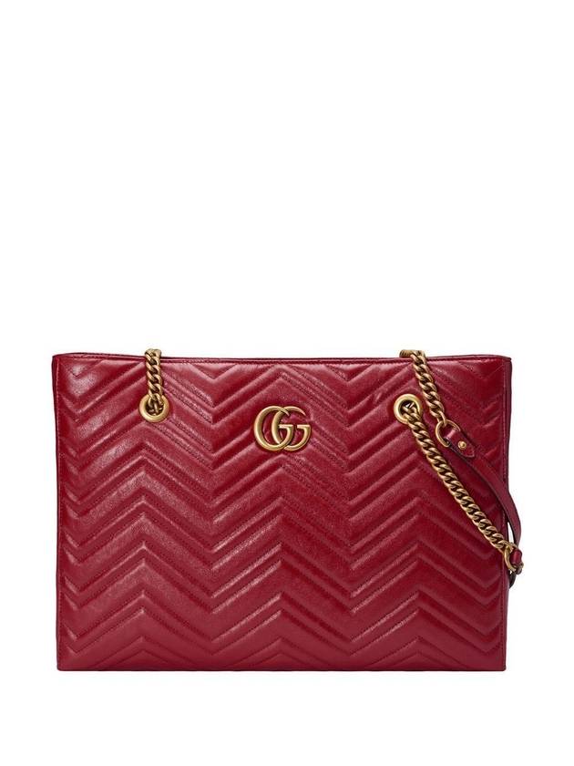 Luxury Gucci Trending 2025 Women's GG Marmont Matelasse Medium Shoulder Bag Red