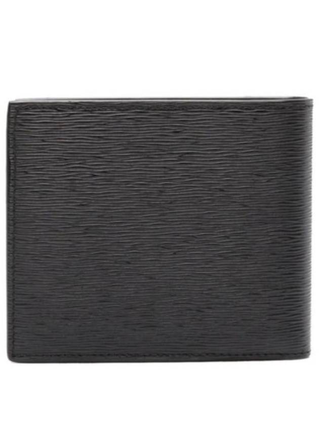 Luxury Saint Laurent East West Leather Half Wallet Black