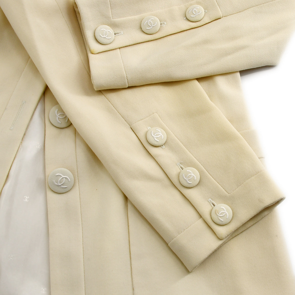 Luxury Chanel 1993 jacket skirt suit #42