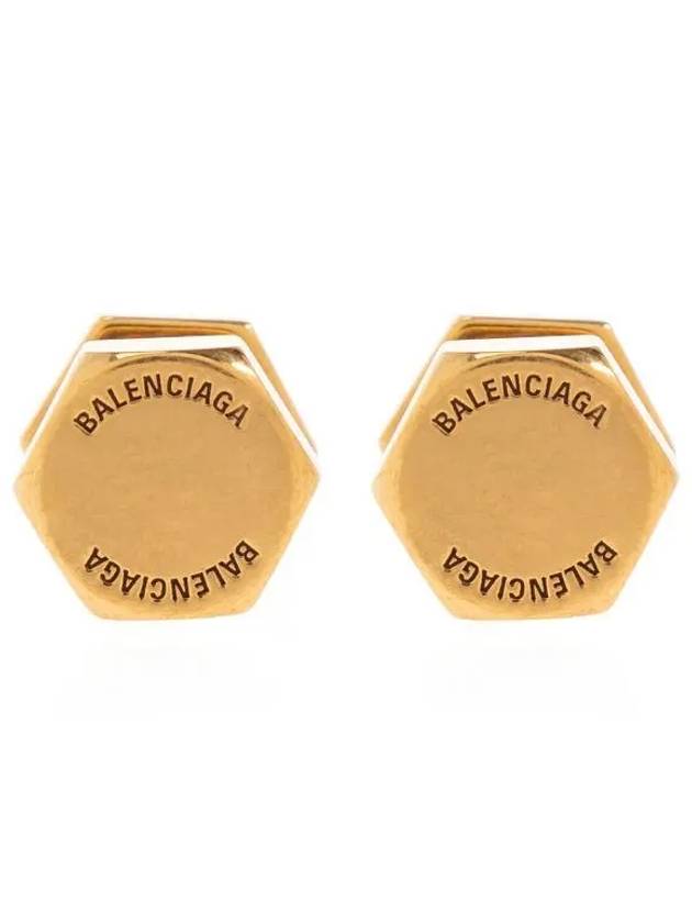 Luxury Balenciaga Garage Screw Earrings Gold