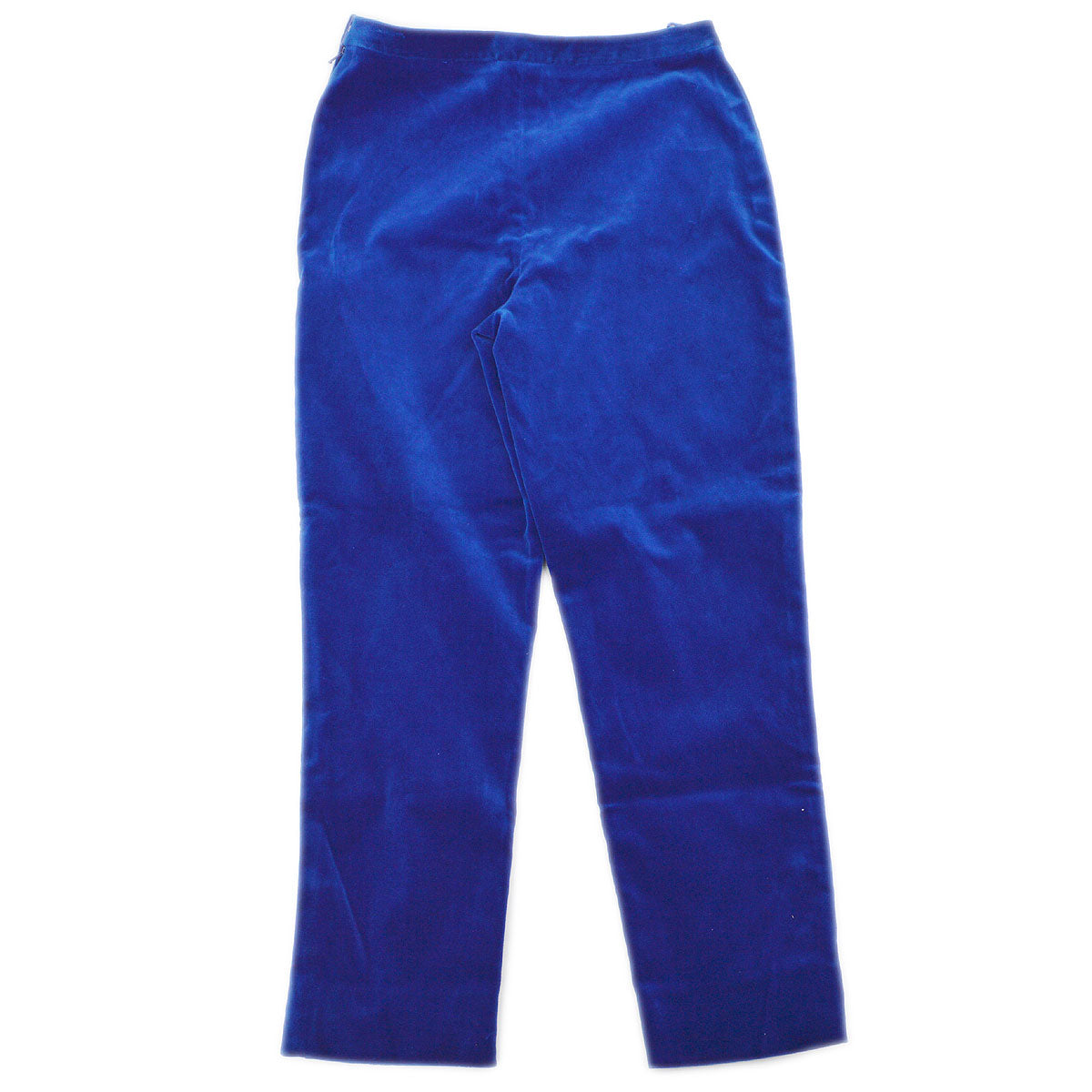 Luxury Chanel straight-legged cropped velvet trousers