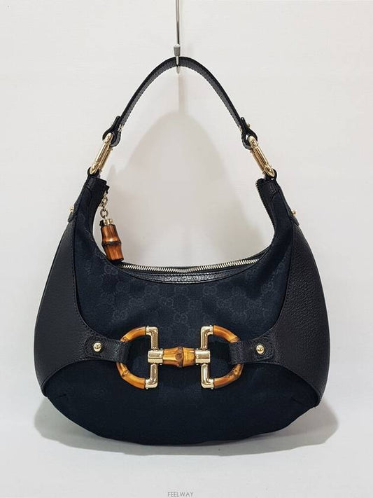 Luxury Gucci Trending 2025 Amalfi Horsebit Bamboo Hobo Bag 154378