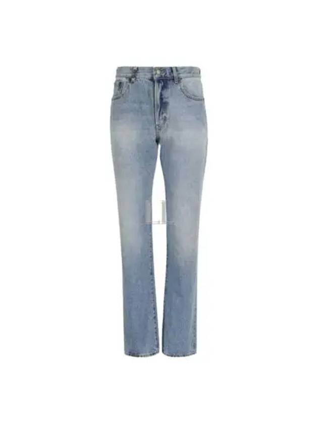 Luxury Saint Laurent Women's Cassandre Jeans Hawaiian Blue