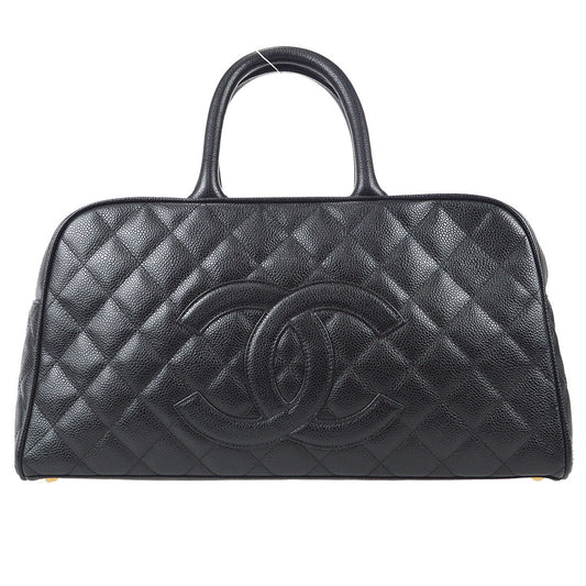 Luxury Chanel Black Caviar Bowling Bag 37
