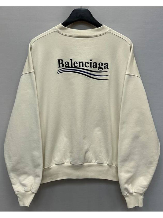 Luxury Balenciaga Wave logo embroidered sweatshirt