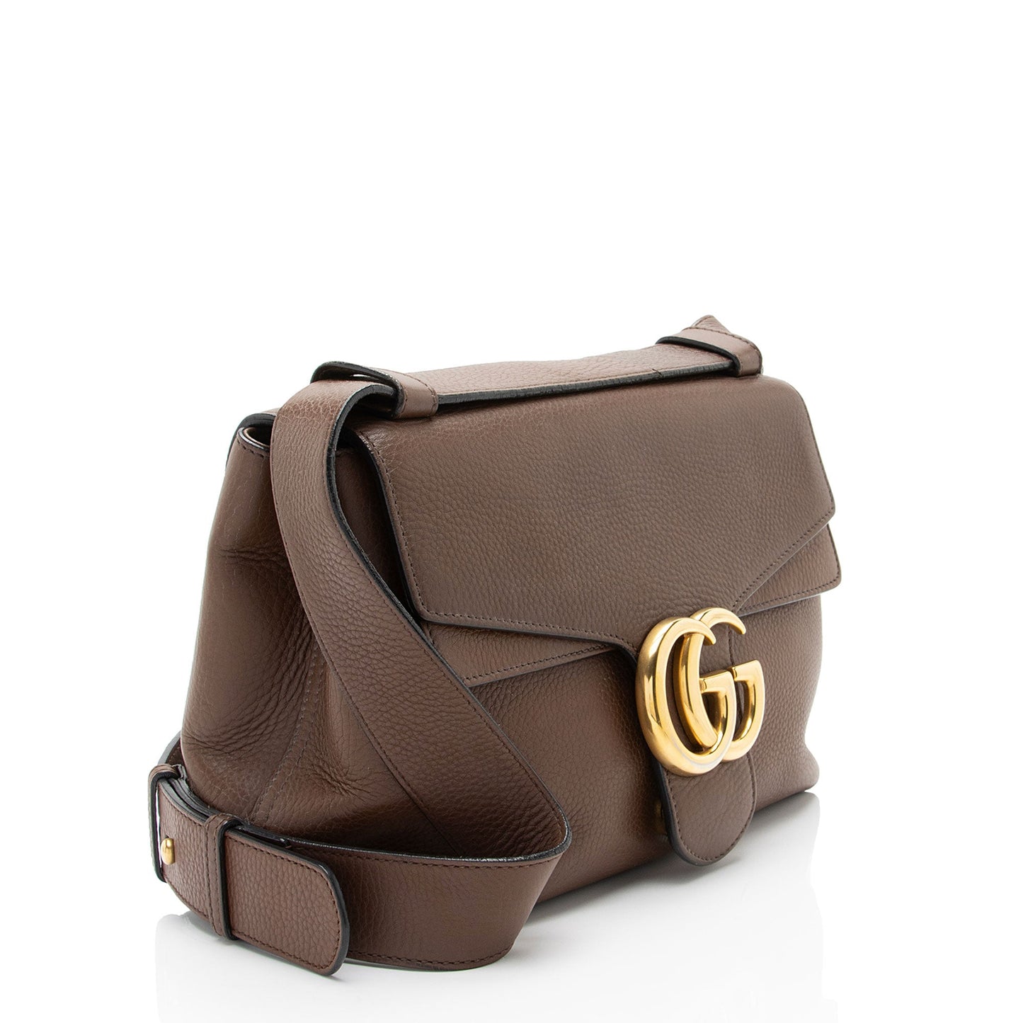 Luxury Gucci Trending 2025 Pebbled Leather GG Marmont Shoulder Bag