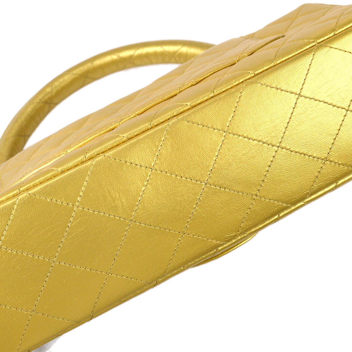 Luxury Chanel 1991-1994 Classic Flap Handbag Gold Lambskin