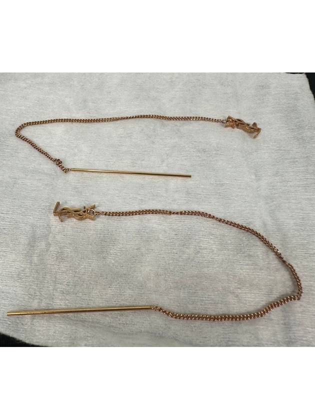 Luxury Saint Laurent Opium YSL Long Threader Earrings